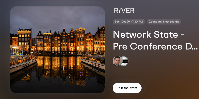 Network State - Pre Conference Dinner