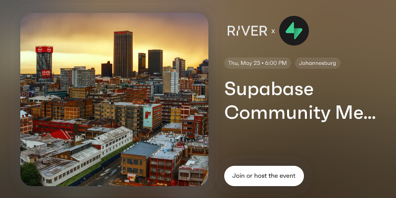 Supabase Community Meetup, Johannesburg, South Africa