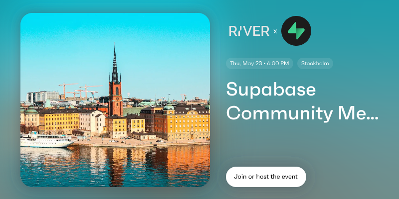 Supabase Community Meetup, Stockholm, Sweden